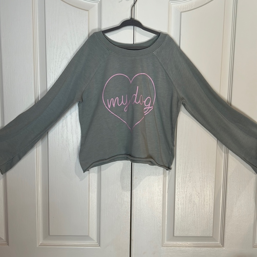 Harper and Elliot. Girl size L, long sleeve crop(ish) top